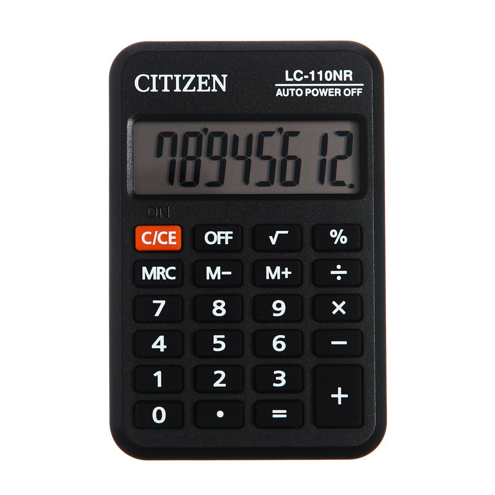 Калькулятор карманный "LC-110NR" 8-разрядный 58 х 88 х 11 мм питание от батарейки черный