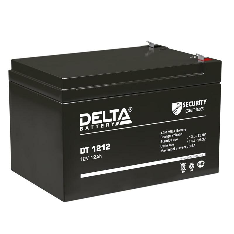 Аккумулятор 12В 12А. ч. Delta DT 1212 (4шт. в упак.)
