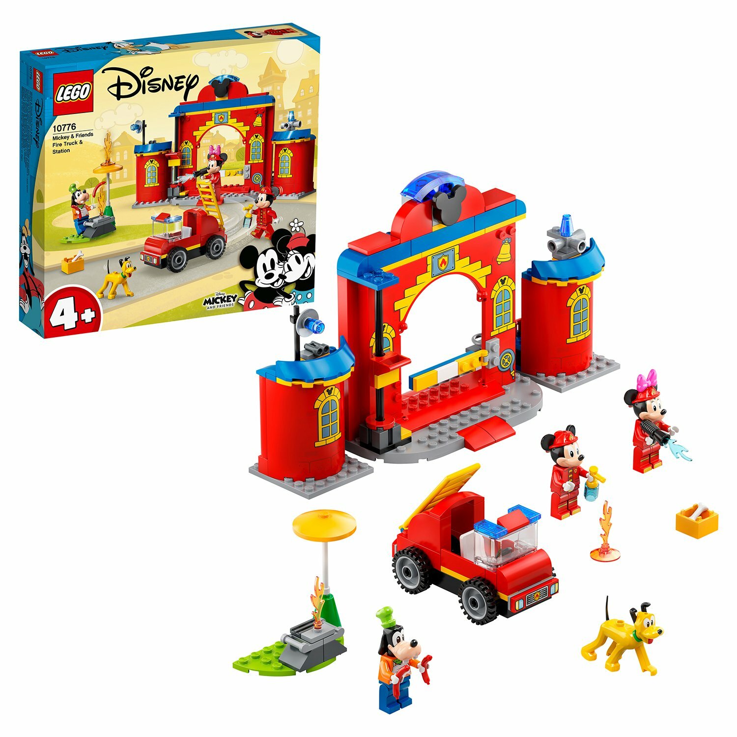 Конструктор LEGO Пожарная часть и машина Микки и его друзей (10776)