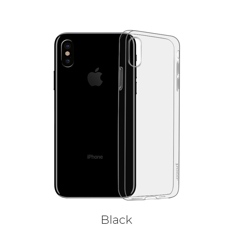 Чехол HOCO TPU Light Series для iPhone XSmax, темно-прозрачный, 0,8 мм