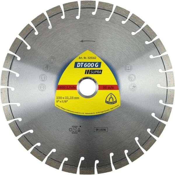 Алмазный диск Отрезной диск Klingspor DT/SUPRA/DT600G/S 125 ммx2.4 ммx22.2 мм