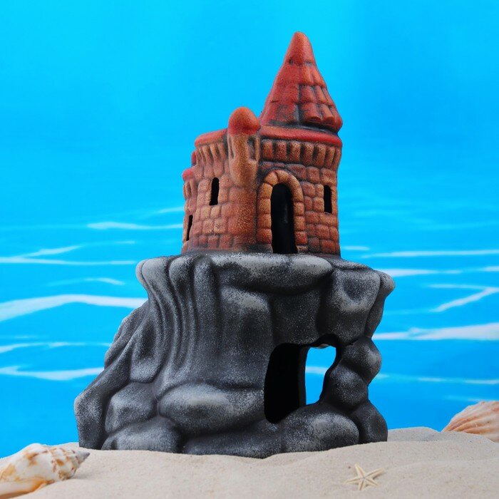 Декор для аквариума "Замок в скале", керамический, 18 x 14 x 22 см - фотография № 4