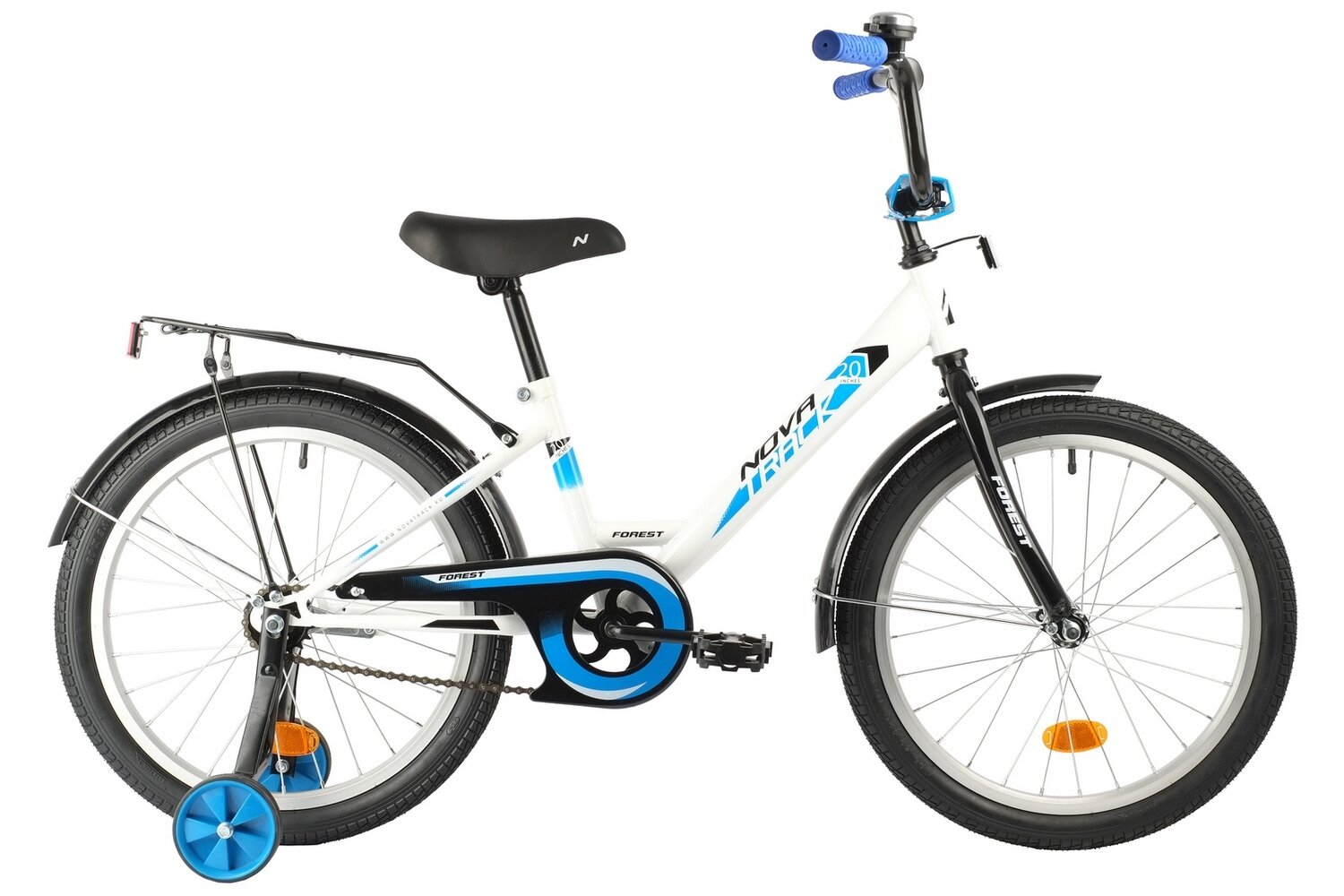Детский велосипед Novatrack Forest 20, год 2021, цвет Белый