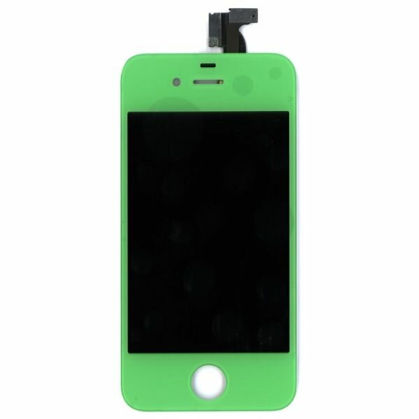 Дисплей (экран) в сборе с тачскрином для Apple iPhone 4S green без крепежа / 640x960