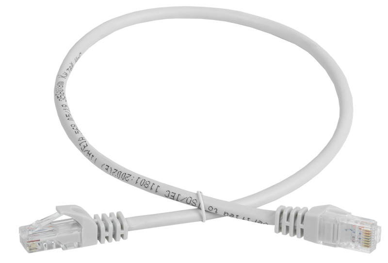 Патч-корд кат.5е UTP 1м сер. GENERICA ITK PC01-C5EU-1M-G (3шт.в упак.)
