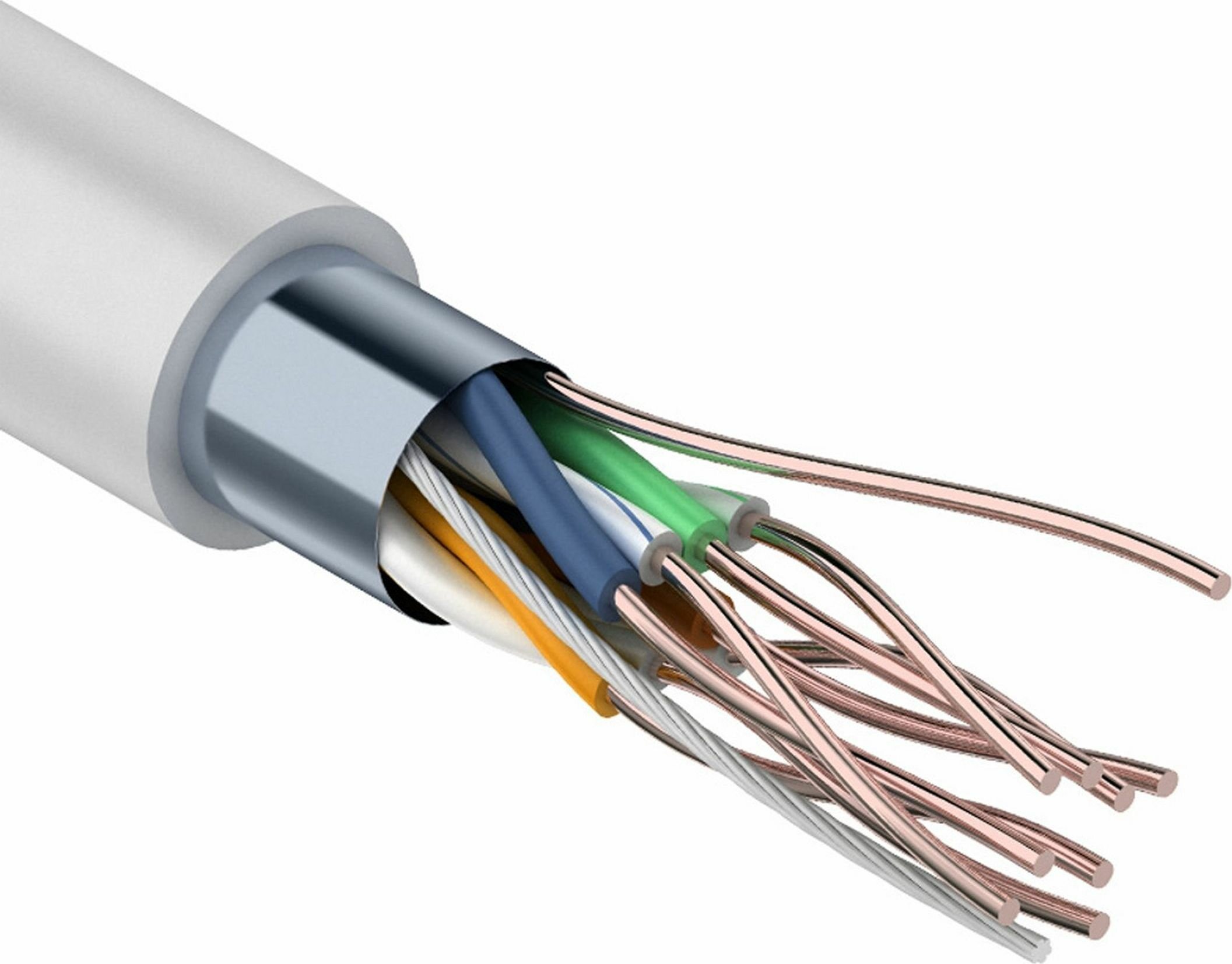 Экранированный кабель-витая пара (4PR 24AWG CCA CAT5E) в бухте 25 м