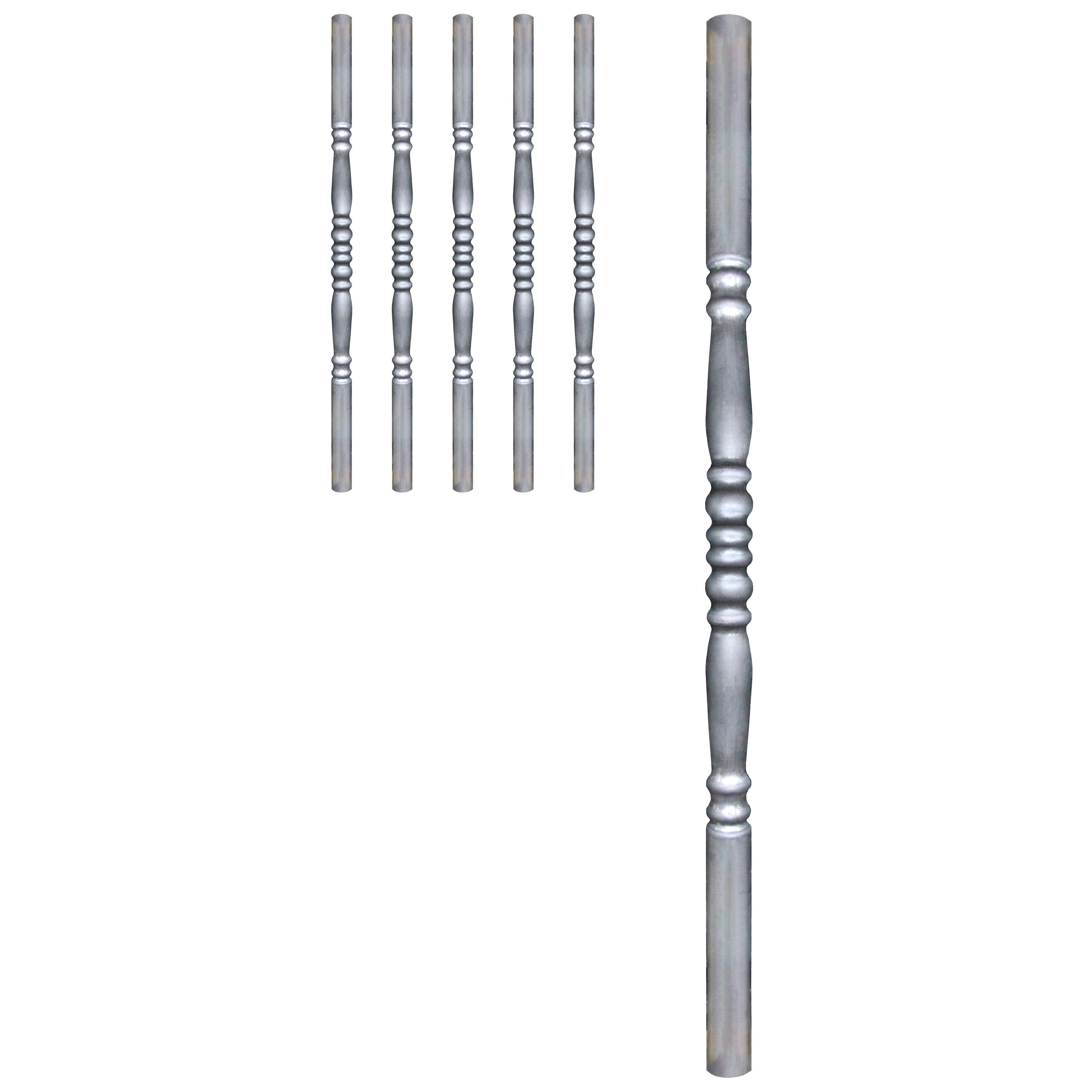 фото Набор балясин кованых металлических Royal Kovka, 5 шт., диаметр 42 мм, круглые окончания диаметром 42 мм, арт. 42.2 КР 5