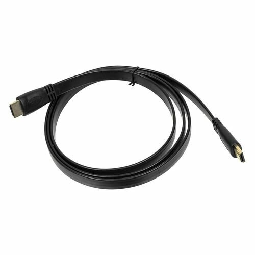 Кабель аудио-видео High Speed ver.1.4 Flat HDMI (m) - HDMI (m)  ver 1.4 1.5м GOLD FLAT черный