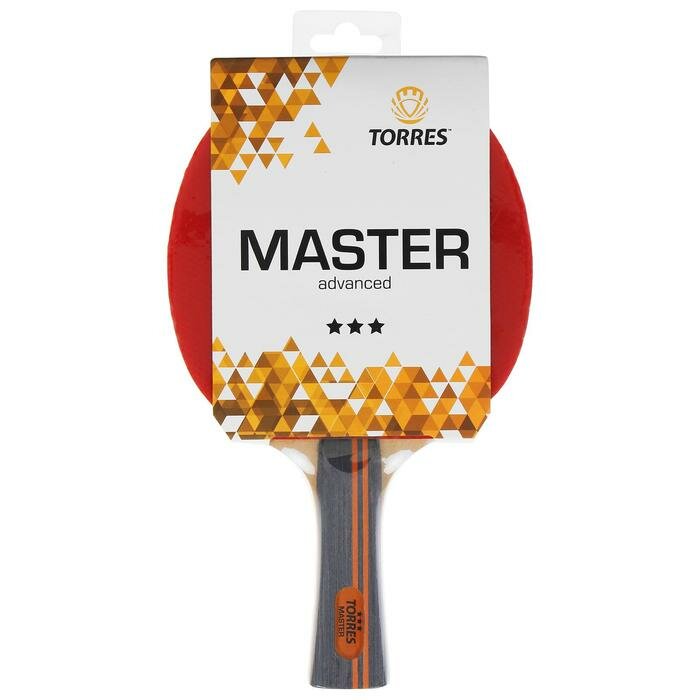 Ракетка для настольного тенниса Torres Master, 3 звезды, для тренировок, накладка 2,0 мм./В упаковке шт: 1
