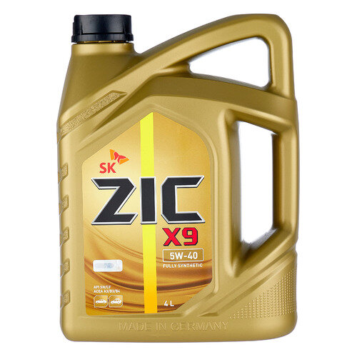 Моторное масло ZIC X9, 5W-40, 4л, синтетическое [162000]