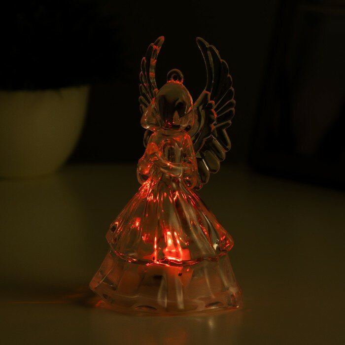 Ночник "Ангел" LED 1Вт RGB 3хLR44 прозрачный 5,5х6х11см - фотография № 5