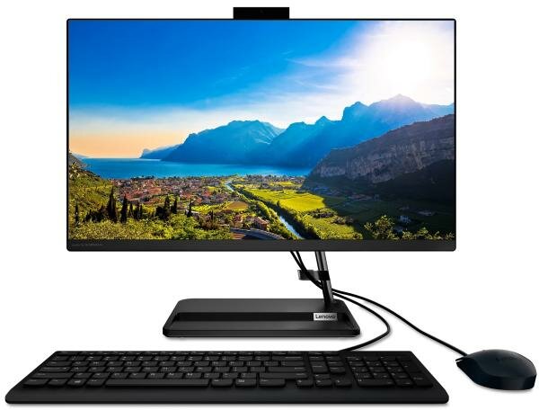 Lenovo IdeaCentre 3 22ITL6 All-In-One 21,5 i3-1115G4, 4GB DDR4 3200 SODIMM, 256GB SSD M.2, Intel UHD, WiFi, BT, USB KB&Mouse, NoOS, Black, 1Y