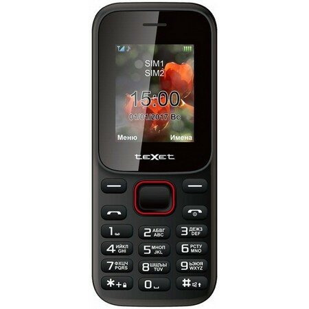 Мобильные телефоны TEXET TM 128 черный-красный