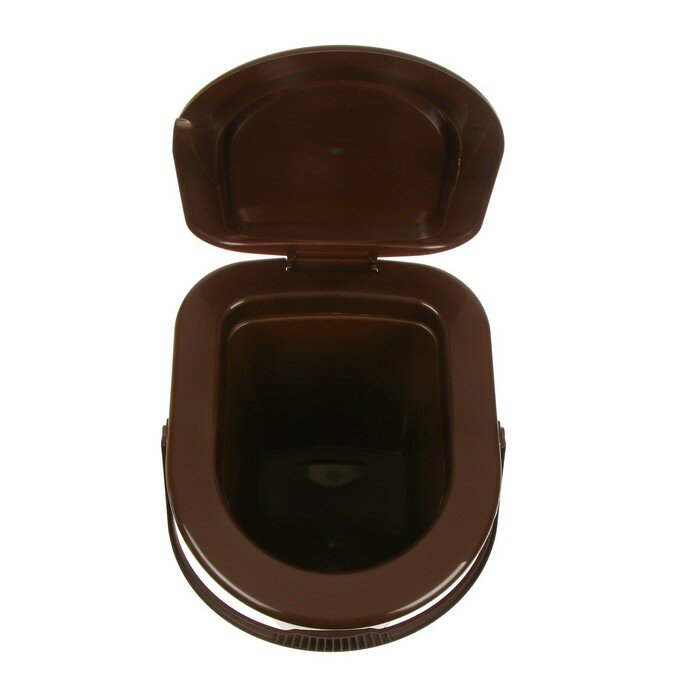 Ведро-туалет, h = 40 см, 17 л, со съёмным горшком, коричневое - фотография № 6
