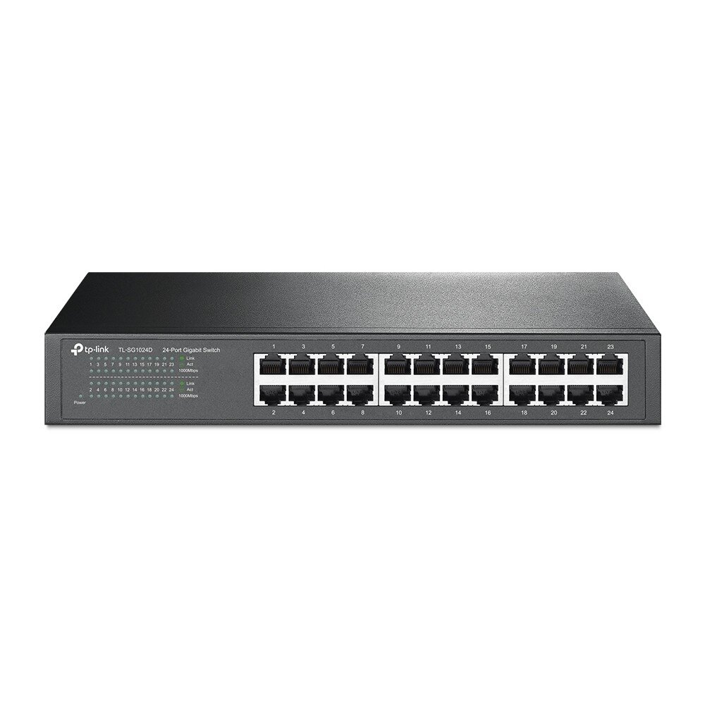 TP-Link TL-SG1024D 24-портовый гигабитный настольный/монтируемый в стойку коммутатор SMB