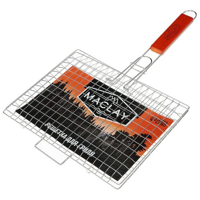 Решётка-гриль универсальная Maclay Premium, хромированная, размер 50 x 30 см, рабочая поверхность 30 x 22 см - фотография № 3