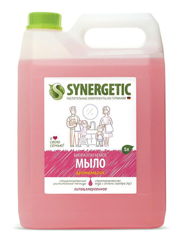 Жидкое мыло Synergetic Аромамагия гипоаллергенное 5L 4623722341327