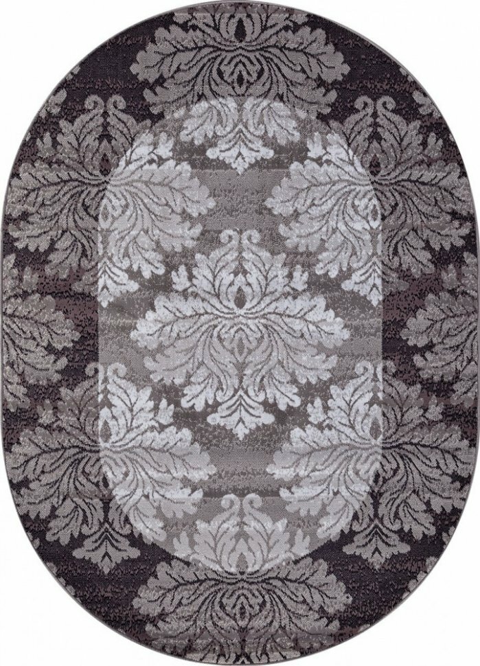 Ковер D213 - GRAY-PURPLE - Овал - коллекция SILVER (1 х 2 м) - фотография № 2