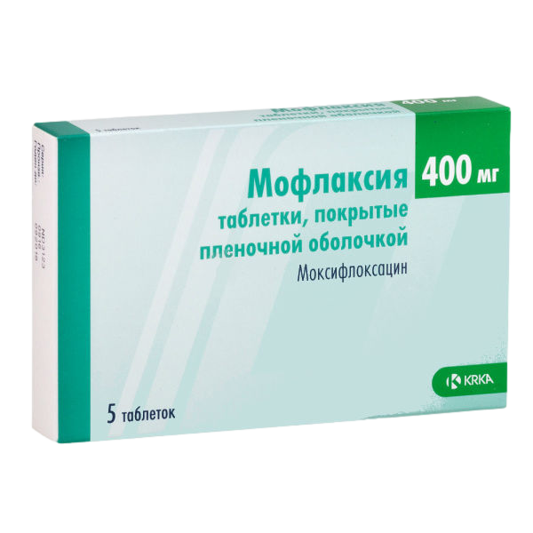 Мофлаксия, таблетки покрыт.плен.об. 400 мг 5 шт