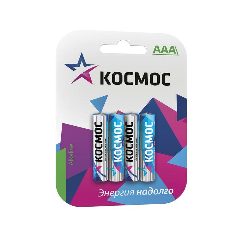 Элемент питания алкалиновый LR LR03 BP-4 (блист.4шт) Космос KOCLR034BL_classic ( 1упак. )