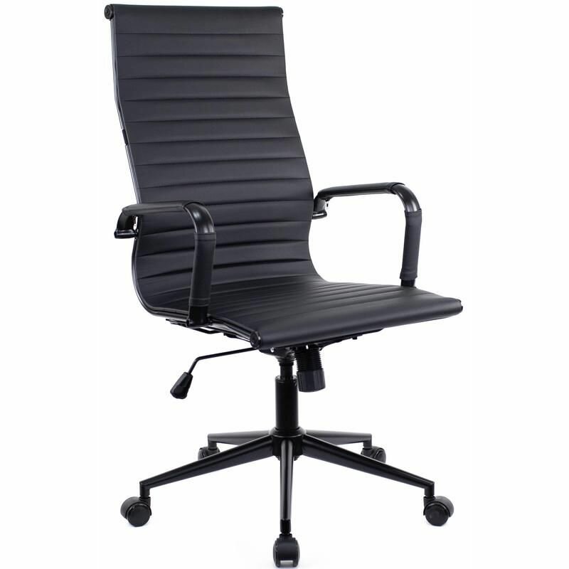 Кресло для руководителя Everprof Rio Black T черное (экокожа, металл)