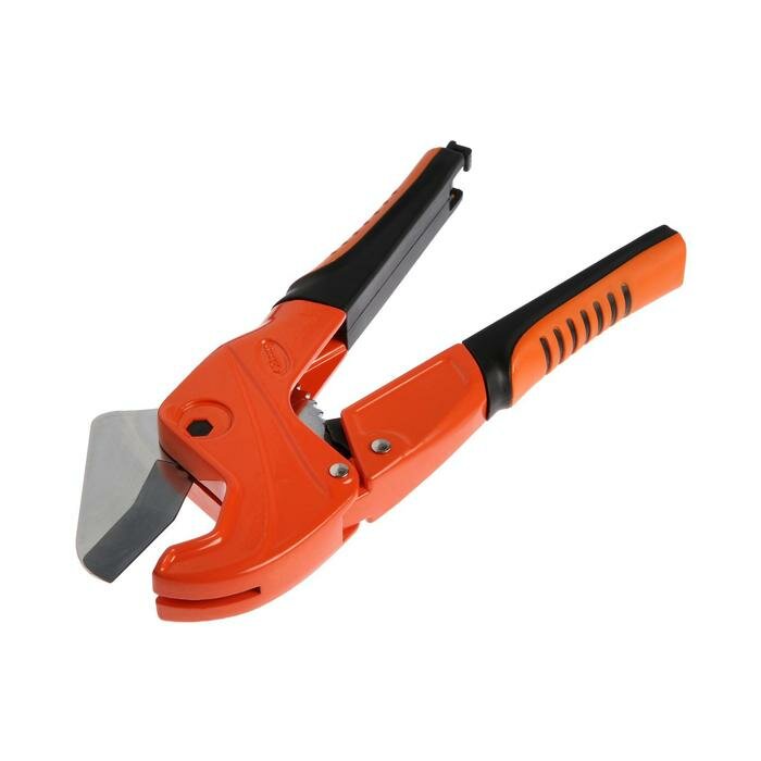 фото Ножницы для резки труб тундра по пластику, полуавтомат, усиленные, удлиненные, 2К, до 42 мм