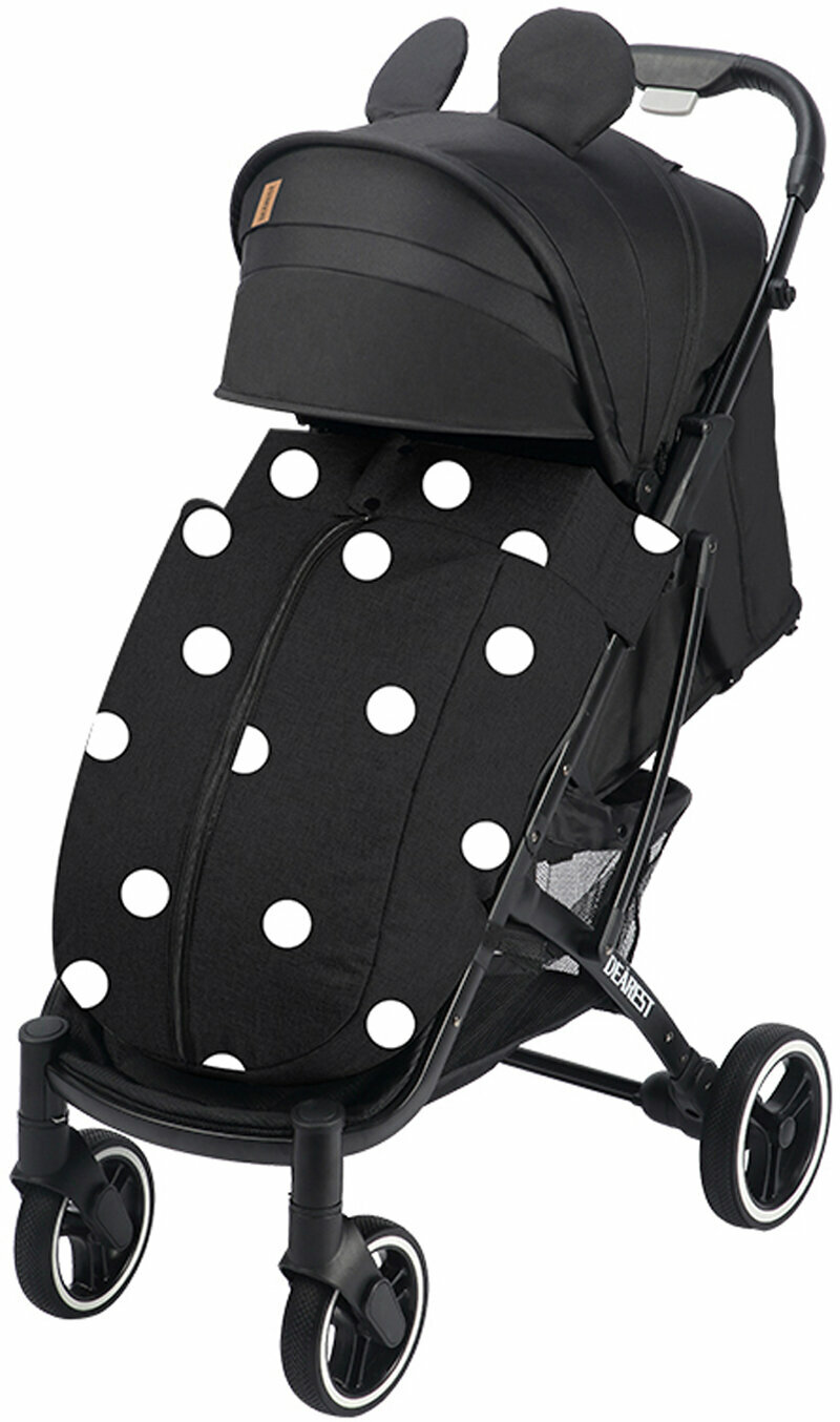 Прогулочная коляска Dearest 818 Plus Black Micky (Yoya Max Premium Set) с накидкой на ножки