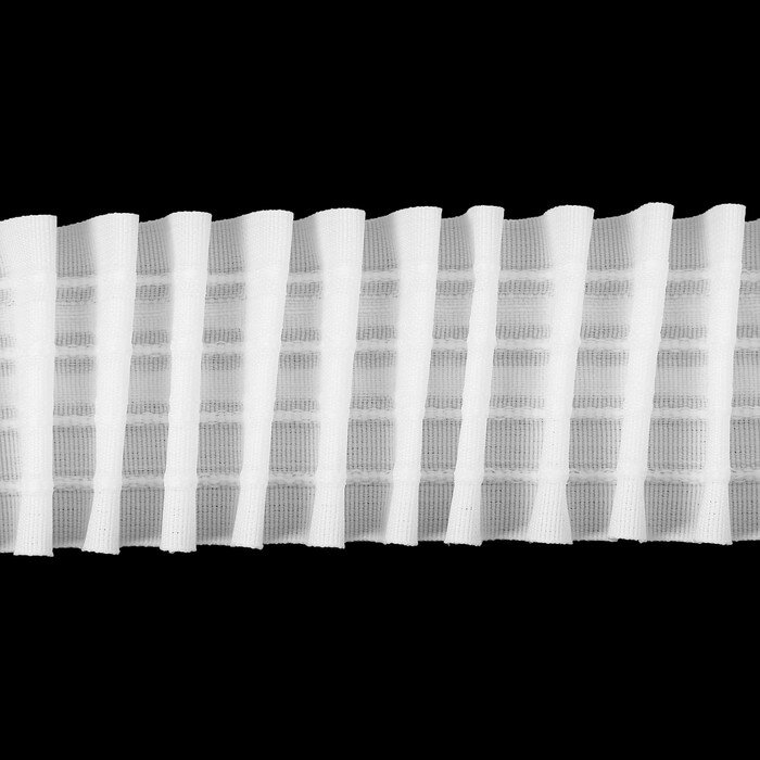 Шторная лента матовая 6 см 50 ± 1 м цвет белый