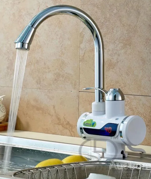 Проточный электрический кран водонагреватель Instant Electric Heating Water Faucet - фотография № 1