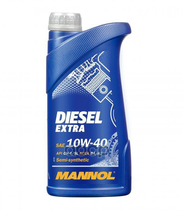 MANNOL 7504-1 Mannol Масло Моторное Полусинтетическое Diesel Extra 10w40 Ch-4/Sl 1л. Vw-Norm 505.0/502.00/501 01/500 00,Mb 229.3