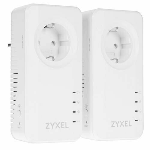 Сетевой адаптер Powerline Zyxel PLA6457 PLA6457-EU0201F AV2400 Gigabit Ethernet (упаковка:2 штуки)