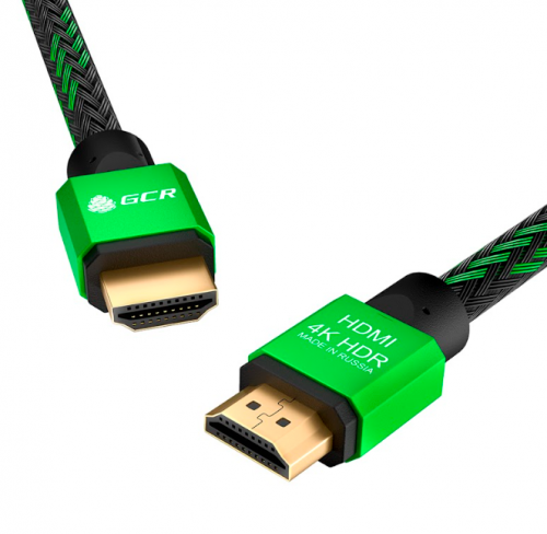 Кабель HDMI GCR -51487, черно-зеленый, 3 м