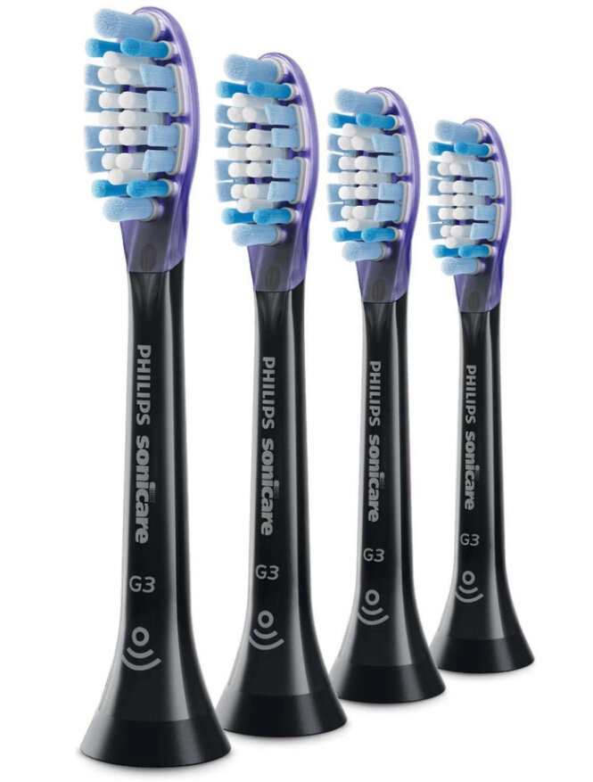 PHILIPS Набор насадок Philips Sonicare G3 Premium Plaque Defence HX9054/33, чёрный, 4 шт