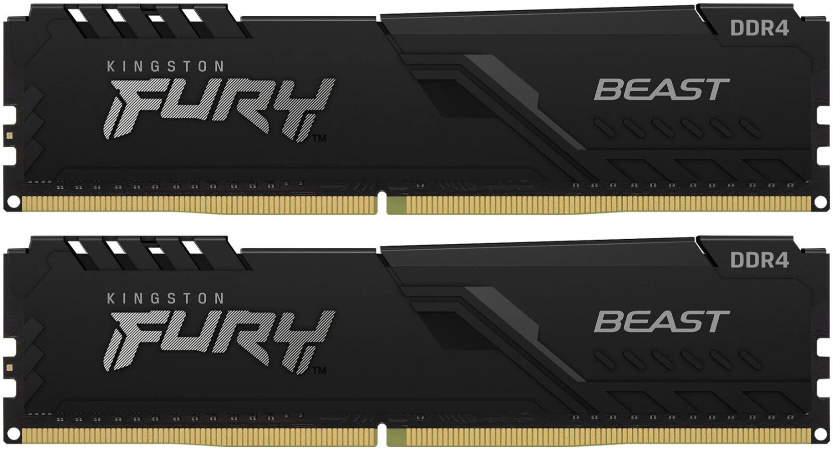 Модуль памяти KINGSTON Fury Beast Black DDR4 - 2x 32ГБ 3600, DIMM, Ret - фото №1