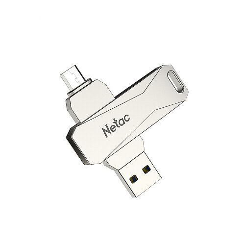 Флешка 64Gb NETAC U381 metal USB 3.0 + micro USB (NT03U381B-064G-30PN)