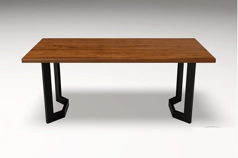 Обеденный прямоугольный универсальный стол в стиле Лофт Модель 22 - фотография № 1