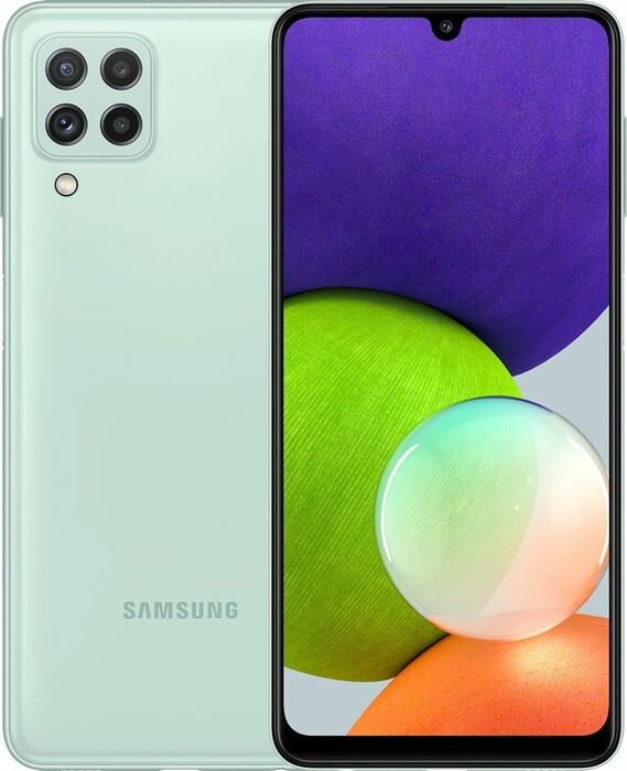 Смартфон Samsung Galaxy A22 4/128Gb (SM-A225FLGGCAU), мятный