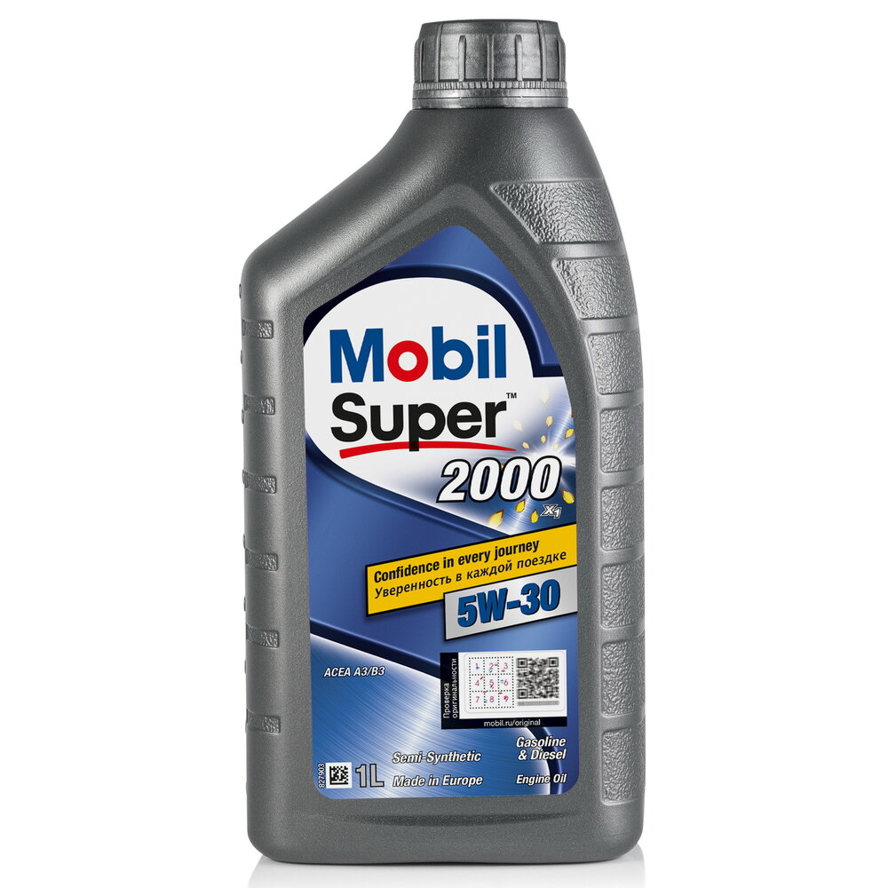 Полусинтетическое моторное масло MOBIL SUPER 2000 X1 5W-30, 1L