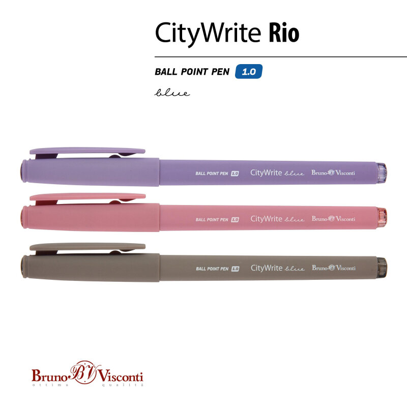 Ручка шариковая неавтомат. CityWrite.RIO 1мм син,манж,асс 20-0059 - фотография № 2