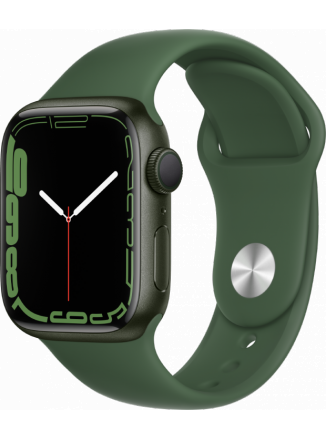 Умные часы Apple Watch Series 7 GPS 41mm Aluminium Case with Sport Band (MKN03), зеленый клевер