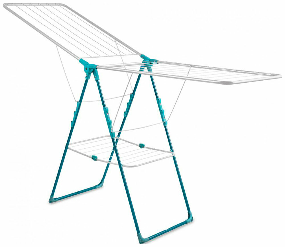Сушилка для белья Ника СБ8П/А двухуровневая 21м белый аквамарин