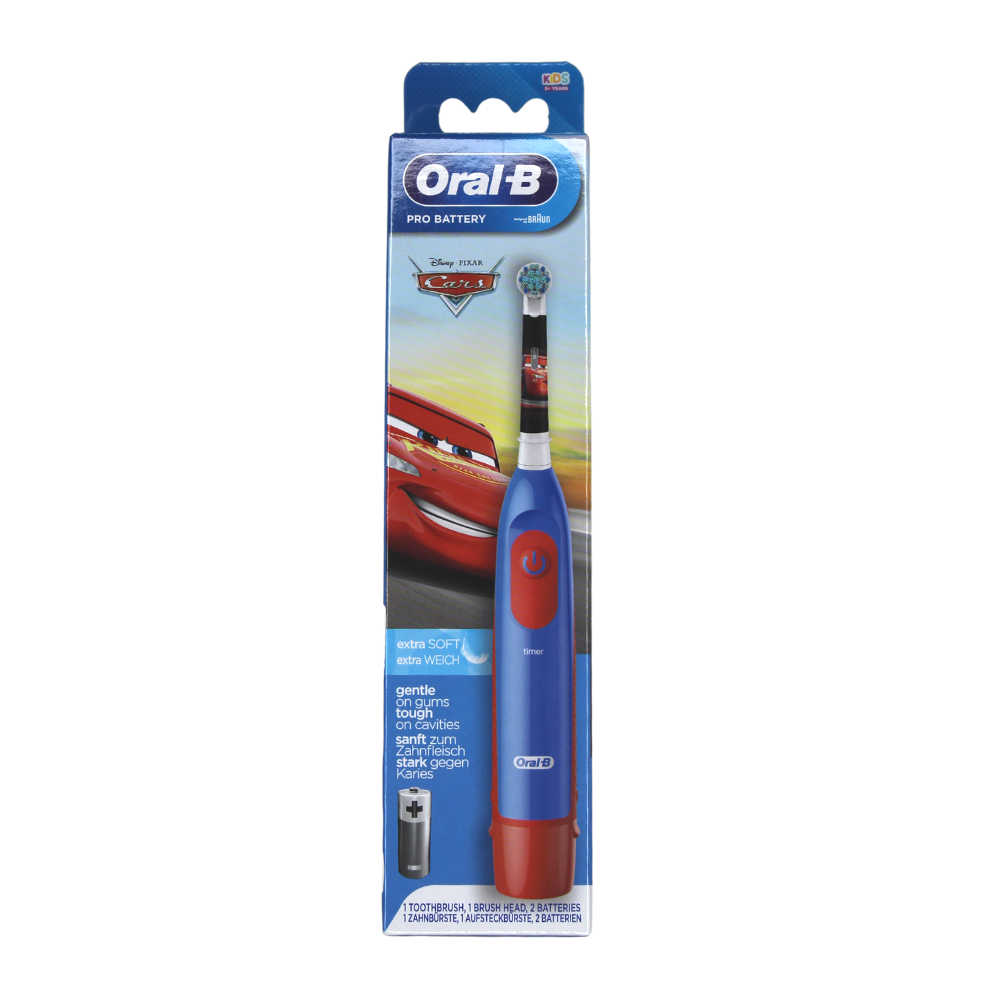 Электрическая зубная щетка Oral-B Pro Battery Extra Soft Тачки DB55101K