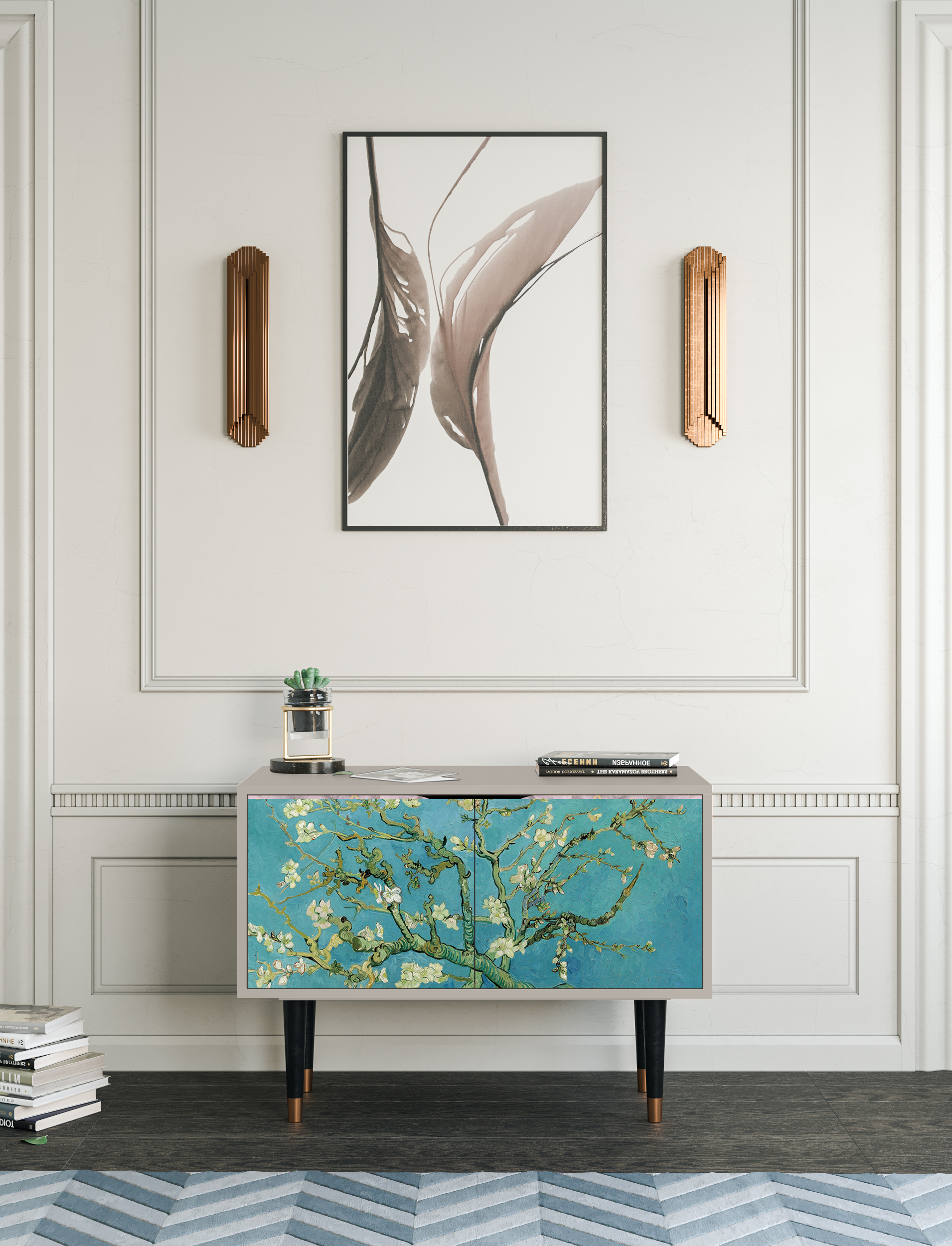 Комод - STORYZ - S1 Almond Blossom by Van Gogh, 93 x 69 x 48 см, Сатин - фотография № 1