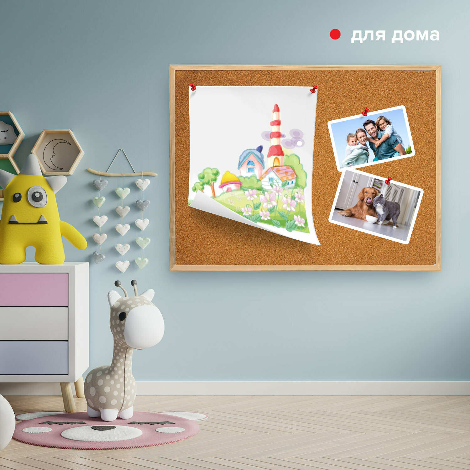 Демонстрационная доска Brauberg пробковая, 90x120см, пробка (коричневый)/дерево (бежевый) (236861) - фото №14