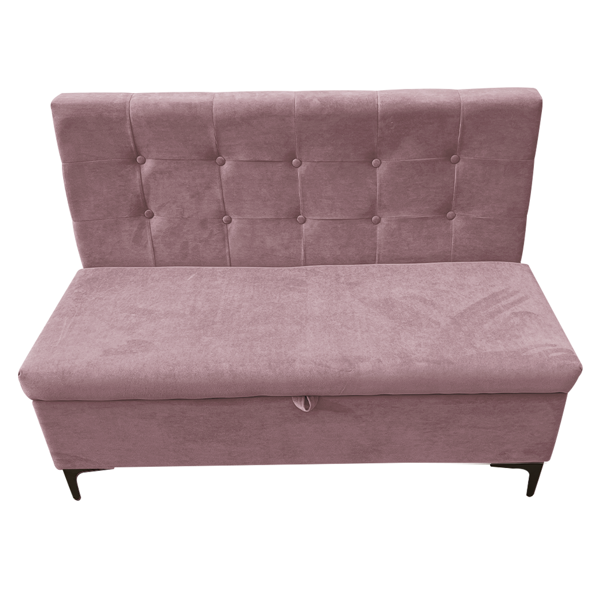 Кушетка диван "Сканди" с ящиком для хранения/Велюр/розовый 100x59x85 - фотография № 5