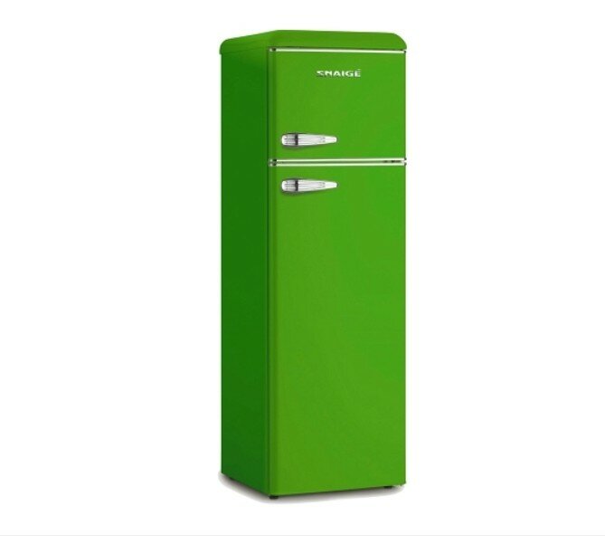 Холодильник Snaige FR27SM-PRDG0E Retro зеленый - фотография № 1