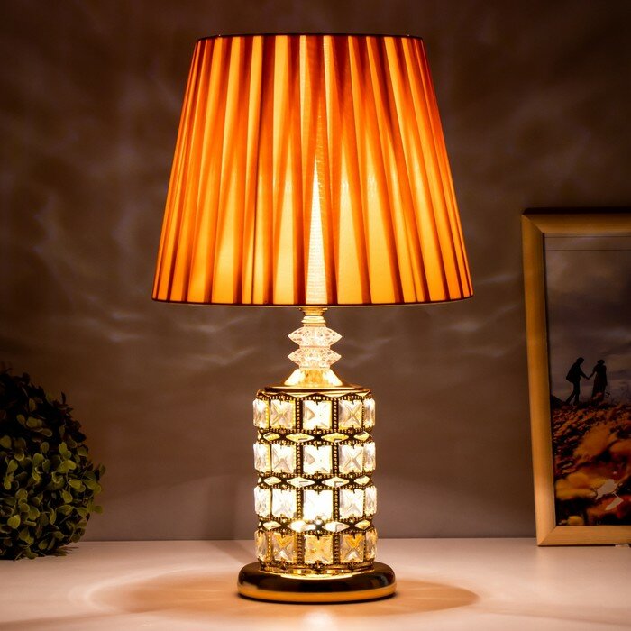 Классические RISALUX Настольная лампа с подсветкой 16684/1 E27 40Вт золото - фотография № 3