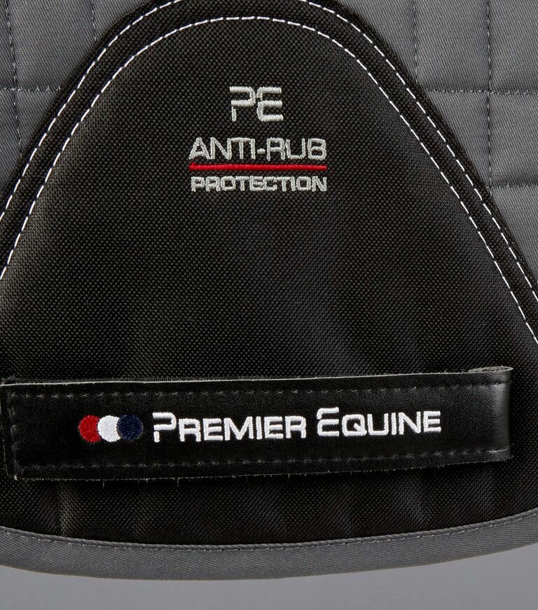 Вальтрап для лошади из хлопка Антискользящий Close Contact Tech Grip Pro Anti-Slip Saddle Pad - GP/Jump Square (серый) - фотография № 5