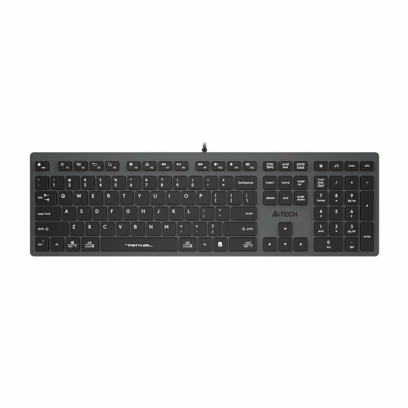 Клавиатура A4Tech Fstyler (FX50 GREY) серый USB slim Multimedia, 1729897