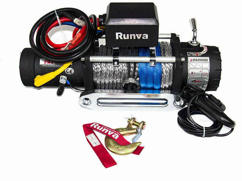 Лебедка Runva EWX 12000 SR, 5450 кг, 12V, синтетический трос